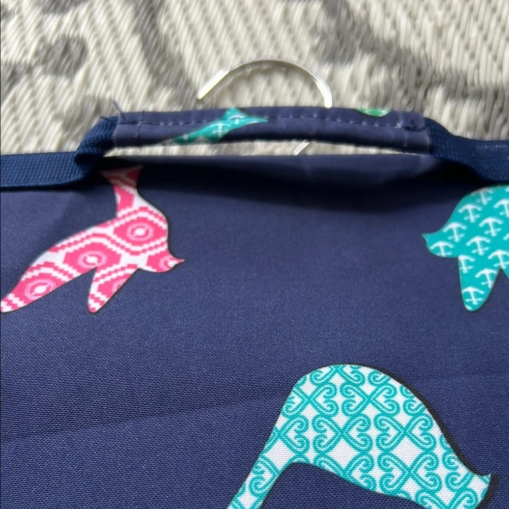 Navy Travel Organizer with Animal Print